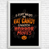 Candy and Horror Movies - Posters & Prints