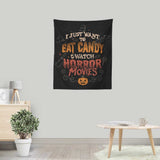 Candy and Horror Movies - Wall Tapestry