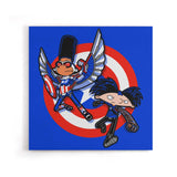 Captain Tallhair and Football Soldier - Canvas Print