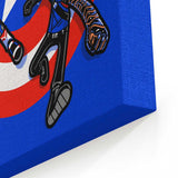 Captain Tallhair and Football Soldier - Canvas Print