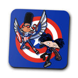 Captain Tallhair and Football Soldier - Coasters