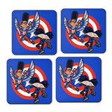 Captain Tallhair and Football Soldier - Coasters