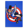Captain Tallhair and Football Soldier - Metal Print