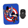 Captain Tallhair and Football Soldier - Mousepad