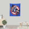Captain Tallhair and Football Soldier - Wall Tapestry