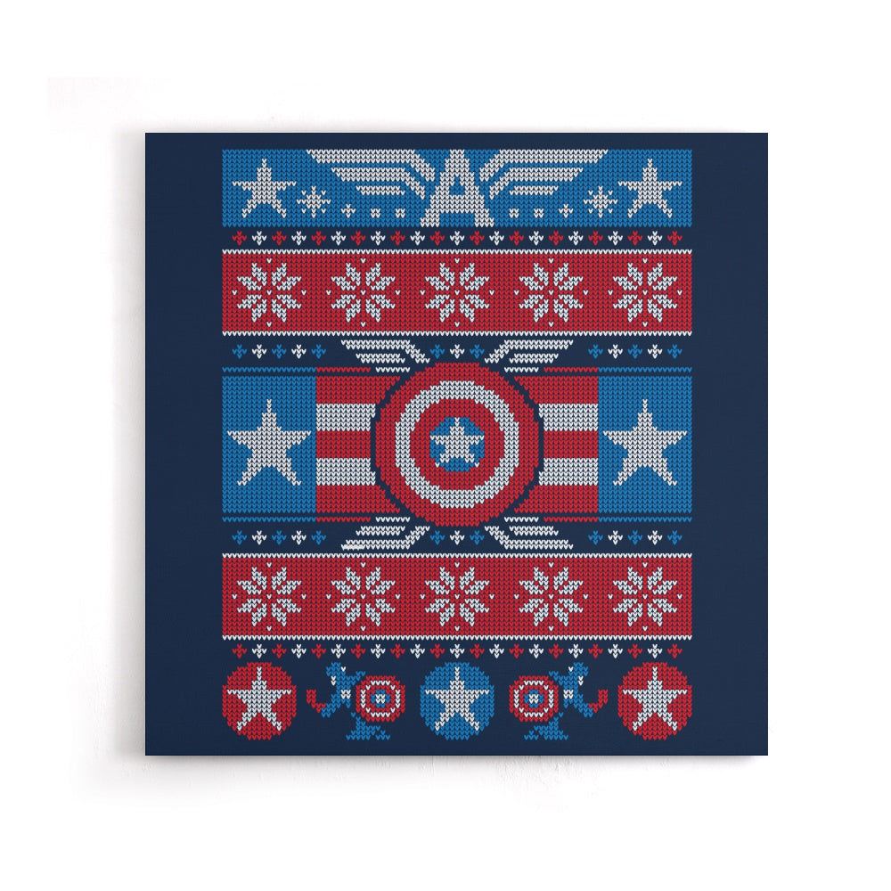 Captain's Christmas Sweater - Canvas Print