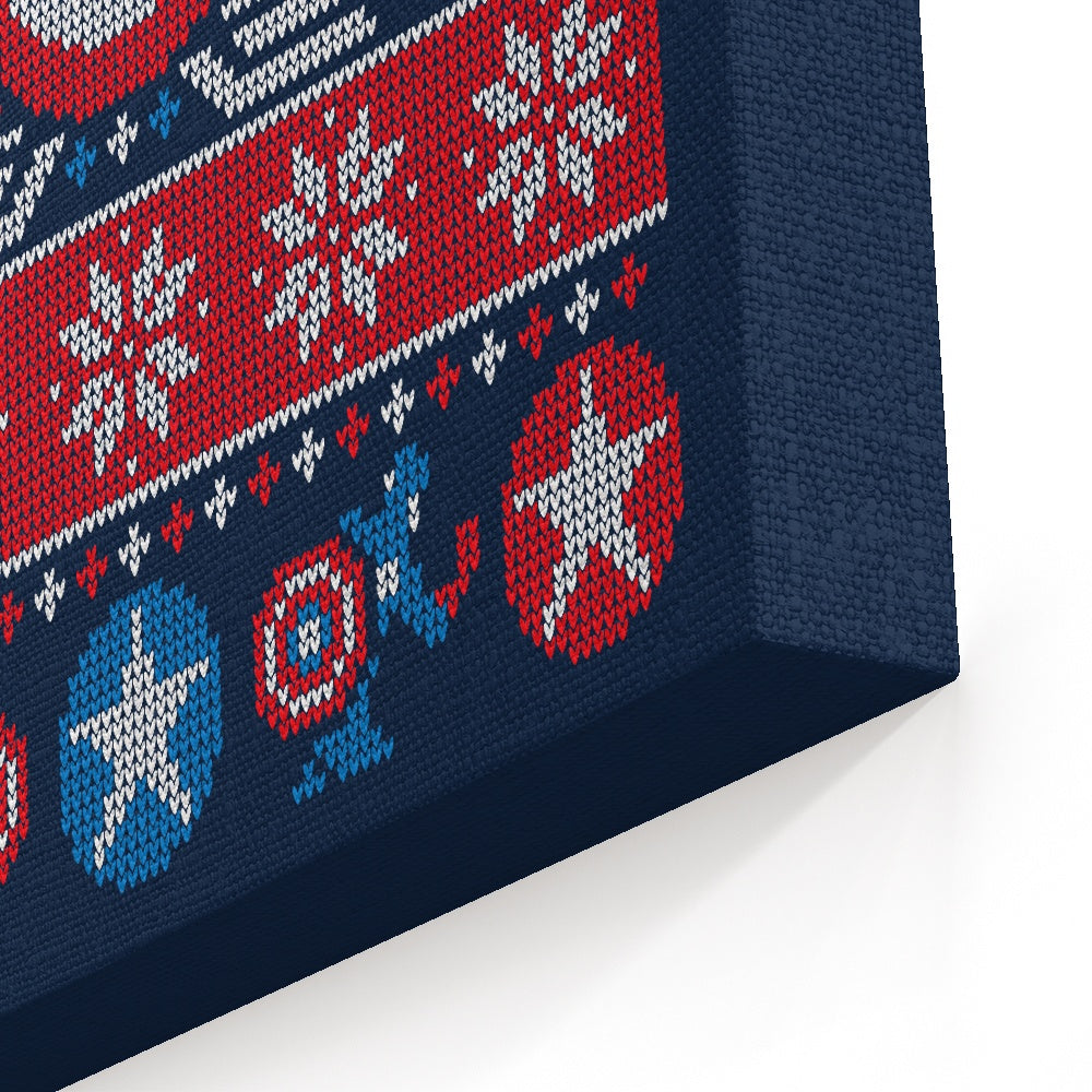 Captain's Christmas Sweater - Canvas Print