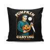 Carving with Michael - Throw Pillow