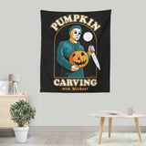 Carving with Michael - Wall Tapestry