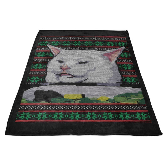 Cat Yelled at Sweater - Fleece Blanket