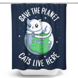Cats Live Here - Shower Curtain