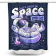 Chilling in Space - Shower Curtain