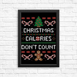 Christmas Calories Don't Count - Posters & Prints