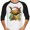 Christmas Chicken Pig - 3/4 Sleeve Raglan T-Shirt