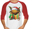 Christmas Chicken Pig - 3/4 Sleeve Raglan T-Shirt