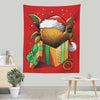 Christmas Chicken Pig - Wall Tapestry