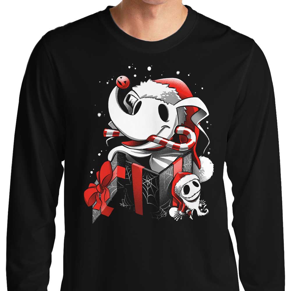 Christmas Ghost Dog - Long Sleeve T-Shirt