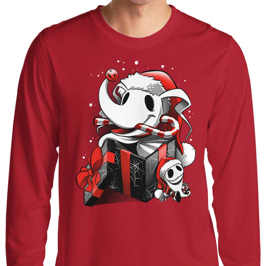 Christmas Ghost Dog - Long Sleeve T-Shirt