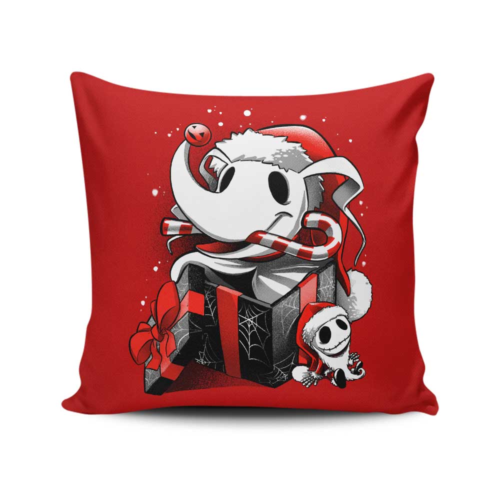 Christmas Ghost Dog - Throw Pillow