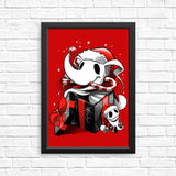 Christmas Ghost Dog - Posters & Prints