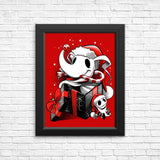 Christmas Ghost Dog - Posters & Prints
