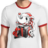 Christmas Ghost Dog - Ringer T-Shirt