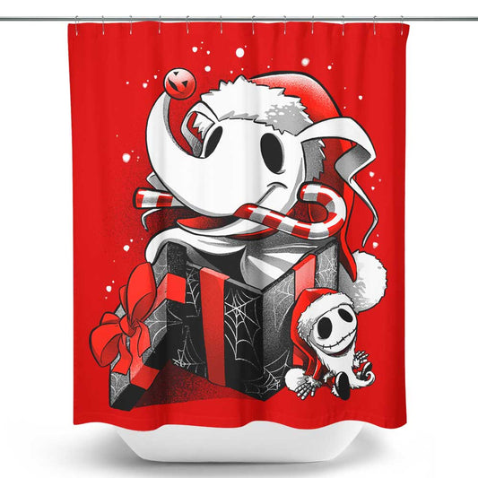 Christmas Ghost Dog - Shower Curtain