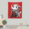 Christmas Ghost Dog - Wall Tapestry