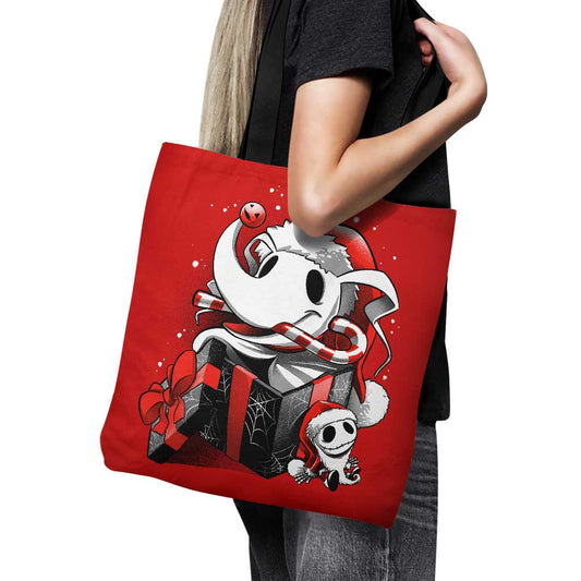 Christmas Ghost Dog - Tote Bag