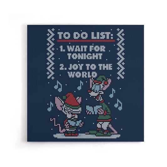 Christmas List Sweater - Canvas Print