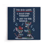 Christmas List Sweater - Canvas Print