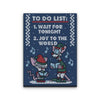 Christmas List Sweater - Canvas Print