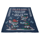 Christmas List Sweater - Fleece Blanket