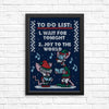 Christmas List Sweater - Posters & Prints