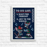 Christmas List Sweater - Posters & Prints