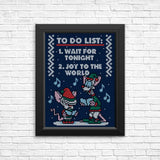 Christmas List Sweater - Posters & Prints