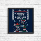 Christmas List Sweater - Posters & Prints