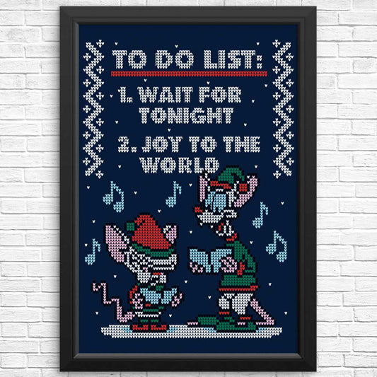Christmas List Sweater - Posters & Prints