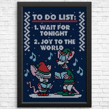 Christmas List Sweater - Posters & Prints