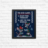 Christmas List Sweater - Posters & Prints
