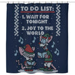 Christmas List Sweater - Shower Curtain