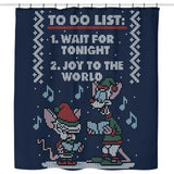 Christmas List Sweater - Shower Curtain