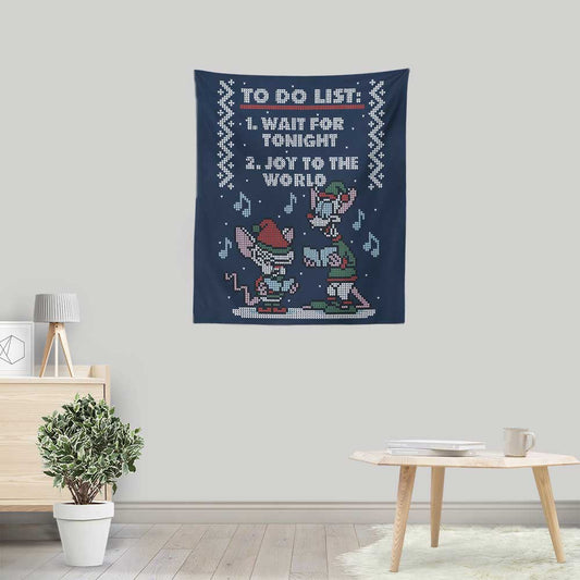 Christmas List Sweater - Wall Tapestry