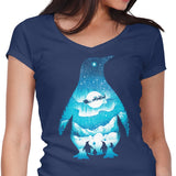 Christmas Penguin - Women's V-Neck