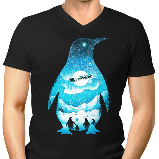 Christmas Penguin - Men's V-Neck