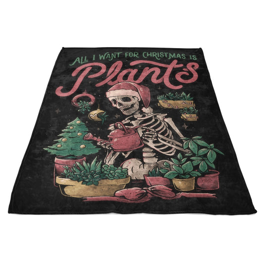 Christmas Plants - Fleece Blanket