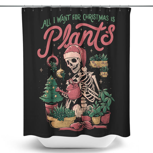 Christmas Plants - Shower Curtain