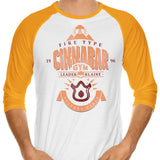 Cinnabar Island Gym - 3/4 Sleeve Raglan T-Shirt