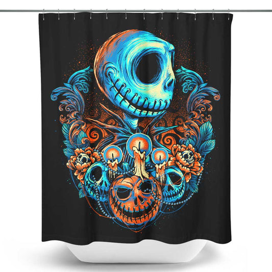 Colorful Pumpkin King - Shower Curtain