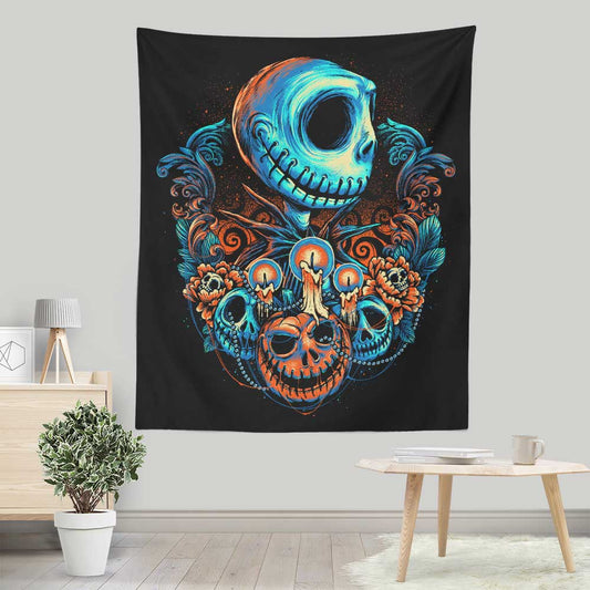Colorful Pumpkin King - Wall Tapestry